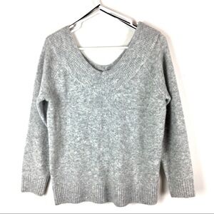 H&M Double V-Neck Sweater in Gray